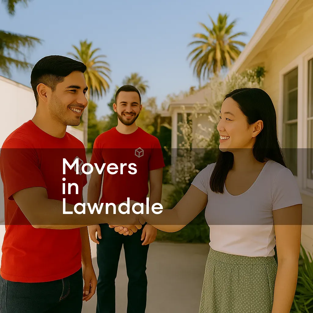 iBox movers loading a truck in Lawndale