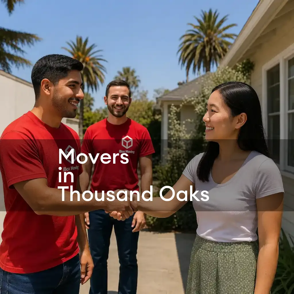 iBox Moving crew protecting furniture during a move in Thousand Oaks California